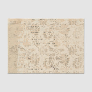 Gedistingeerd bruin en zwart vintage tissuepapier