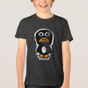 Gedistingeerd Cartoon Pinguïn 9 Tri-Blend Shirt