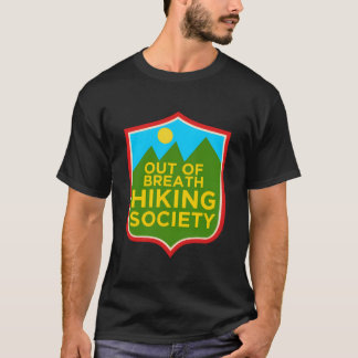 Gedistresseerde buiten adem Wandelvereniging T-shirt