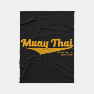 Gedistresseerde Muay Thai Kickboksen, Mma, Bjj, Th Fleece Deken