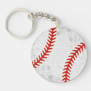 Gedistresseerde vintage honkbal retro atletische s sleutelhanger