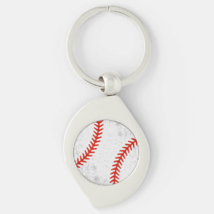 Gedistresseerde vintage honkbal retro atletische s sleutelhanger