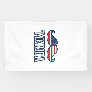 Gedistrobeerde Amerika Baard Patriottische Vector  Spandoek