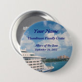 Gedockt in Nassau Custom Name Badge Ronde Button 7,6 Cm (Voorkant /achterkant)