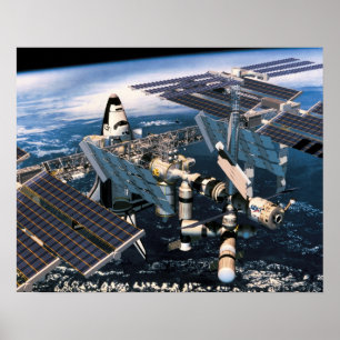 Gedockte spatie poster