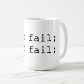 gedoemd te mislukken; mok (Voorkant rechts)