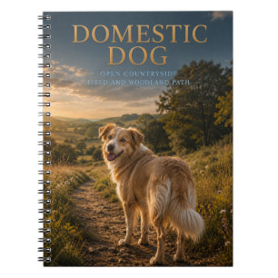 Gedomesticeerde hond plattelandspad DIEREN Notitieboek