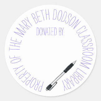 gedoneerd door ronde sticker