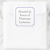 gedoneerd ter ere van Sjabloon Vierkante Sticker (Tas)