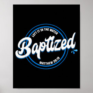 Gedoopte Christelijke Doop Liet Het In Het Water M Poster