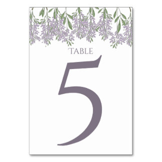 Gedopte Wisteria Bud Table Card Kaart