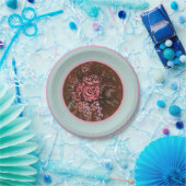 Gedormeerde Rozen Papieren Bordje (Feest)