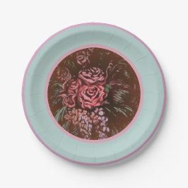 Gedormeerde Rozen Papieren Bordje