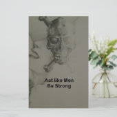 Gedraag je als Mannen, wees sterk Briefpapier (Staand voorkant)