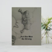 Gedraag je als Mannen, wees sterk Gepersonaliseerd Briefhoofd (Staand voorkant)