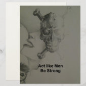 Gedraag je als Mannen, wees sterk Gepersonaliseerd Briefhoofd (Voorkant / Achterkant)