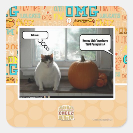 Gedraag je cool vierkante sticker (Voorkant)