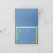 Gedraaid in blauwe RSVP-reactiekaart (Binnen)