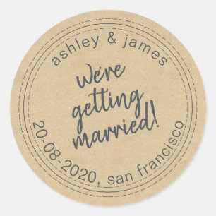 Gedraaid sparen van het Date Kraft Envelope Seal Ronde Sticker