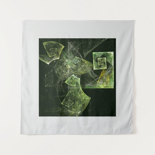 Gedraaide Balans Fractale Geometrie Licht Abstract Wandkleed (Voorkant)
