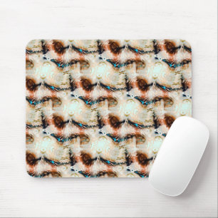 Gedraaide beige textuur met verbrande en verzonken muismat