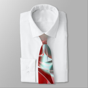 Gedraaide cirkelvormige stukken in zacht rood kora stropdas