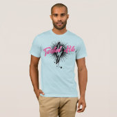 Gedraaide Hilo Roze Letters T-shirt (Voorkant volledig)