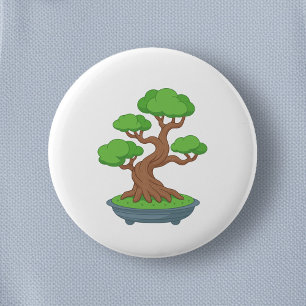 Gedraaide Japanse bonsai boom Ronde Button 5,7 Cm