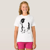Gedraaide Kop, Korte Stapjes T-shirt (Voorkant volledig)
