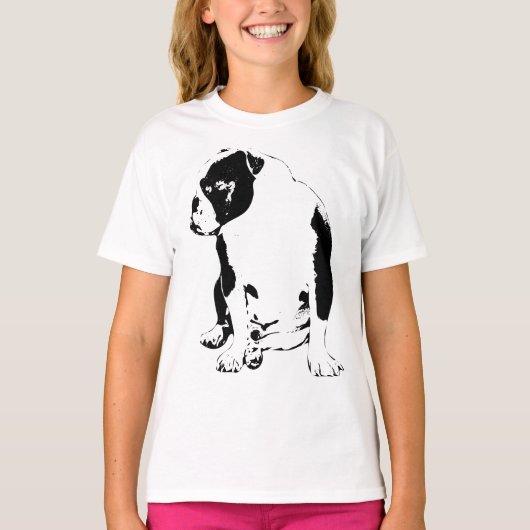 Gedraaide Kop, Korte Stapjes T-shirt (Voorkant)
