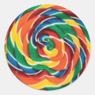 gedraaide lolly ronde sticker