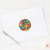 gedraaide lolly ronde sticker (Envelop)