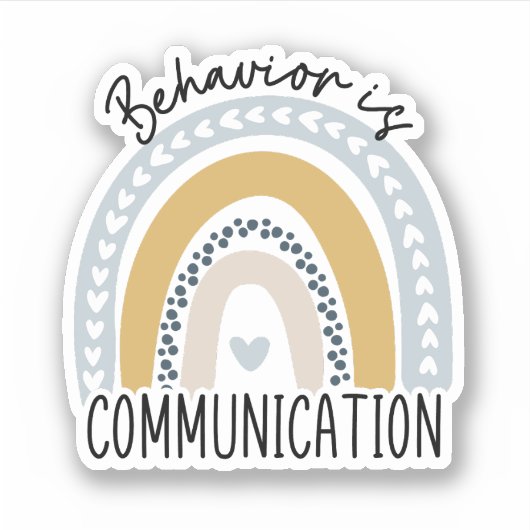 Gedrag is communicatie ABA gedragstherapeut Sticker (Voorkant)