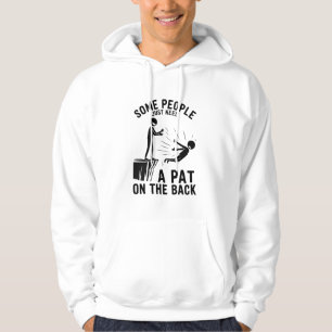 Gedrag op de rug grappige volwassene sarcastisch hoodie