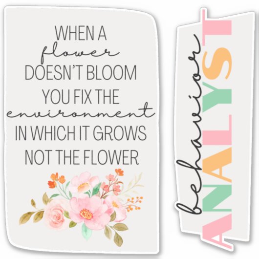 gedragsanalist, geschenk ABA, ABA-stickers, Sticker (Voorkant)