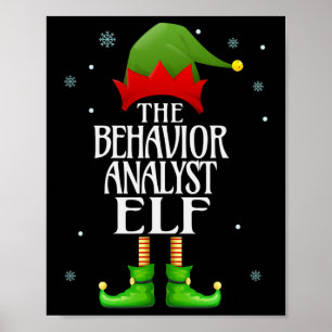 Gedragsanalyst Elf Xmas Funny Family Matching Ch Poster