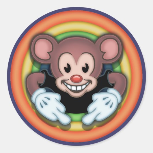 gedragsmuis ronde sticker (Voorkant)