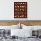 Gedragsregels van IP Man Wing Chun (Instructions) Canvas Afdruk (Insitu (Slaapkamer))