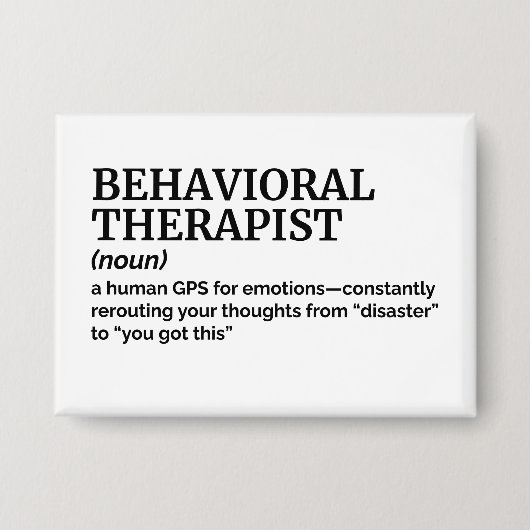 Gedragstherapeut Gift - Grappige definitie Button (Voorkant)