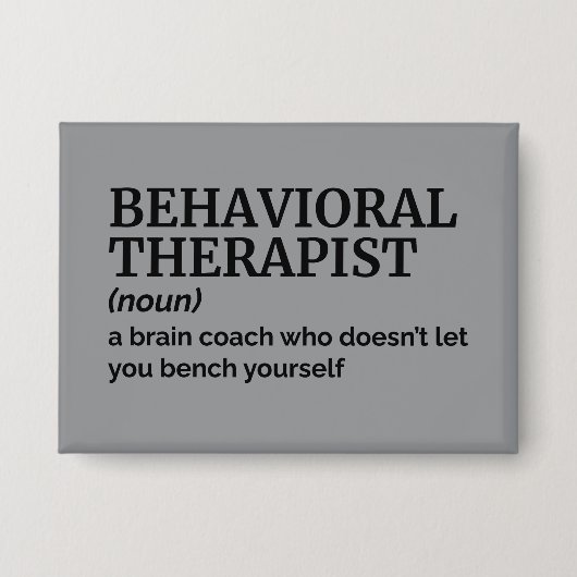 Gedragstherapeut Professionele Humor Button (Voorkant)