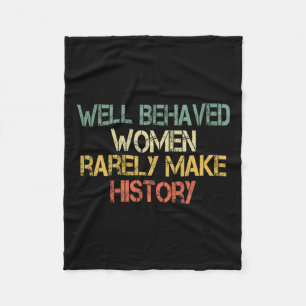Gedragsvrouwen maken geschiedenis feminisme zelden fleece deken