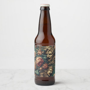 Gedrangde decadentie - Gotische Victoriaans bloem Bier Etiket