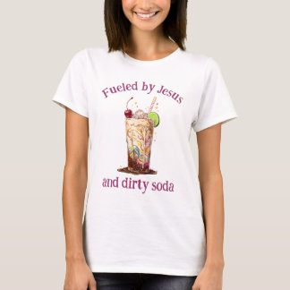 Gedreven door Jezus en Vies Frisdrank Christelijk T-shirt