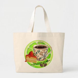 Gedreven door liefde mama en cafeïne. grote tote bag