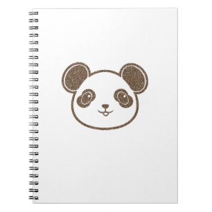 Gedroefde panda beer notitieboek