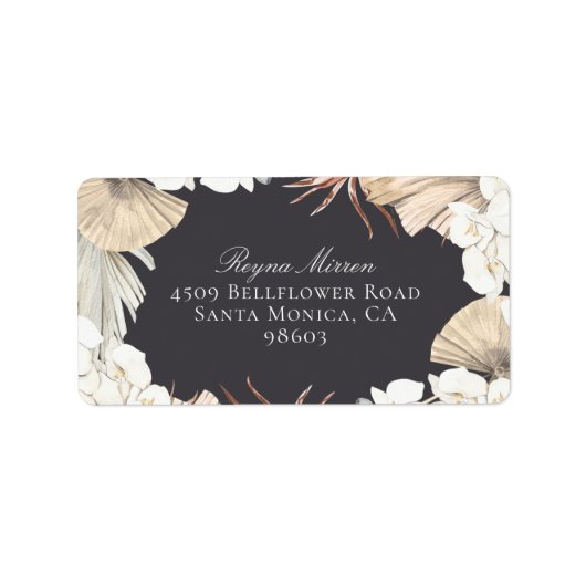 Gedroogd Botanisch Lijst Adres Etiket (Voorkant)