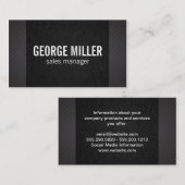 Gedroogd / Lijnen / textuur (zwart) Visitekaartje (Voorkant / Achterkant)