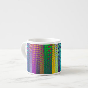 Gedroogd Stripes Patroon gekleurd + uw ideeën Espresso Kop