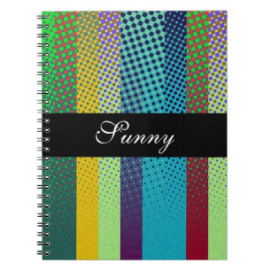 Gedroogd Stripes Patroon gekleurd + uw ideeën Notitieboek