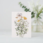 Gedroogd Wildflower boeket Briefkaart (Staand voorkant)